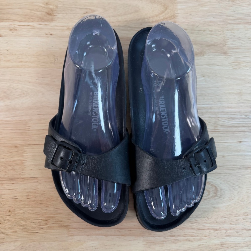 Birkenstock Madrid Essentials EVA Sandals Women's Black Slip-On Comfort - 7 - Picture 2 of 9